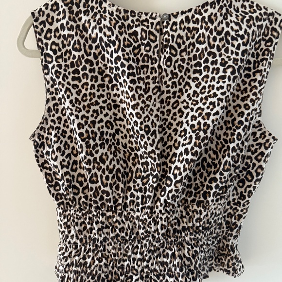 Hyacinth top in leopard cotton poplin - Picture 2 of 7
